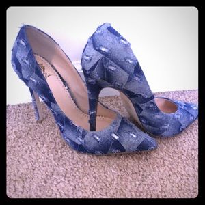 Blue Jean Texture Pumps